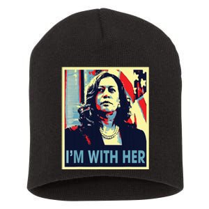 Im With Her Kamala Vote For 2024 President Kamala Harris Short Acrylic Beanie