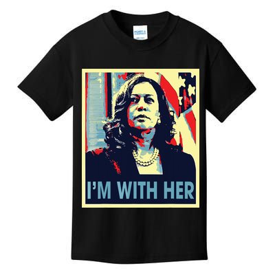 Im With Her Kamala Vote For 2024 President Kamala Harris Kids T-Shirt