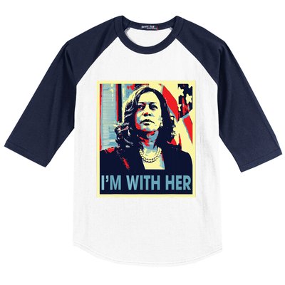 Im With Her Kamala Vote For 2024 President Kamala Harris Baseball Sleeve Shirt