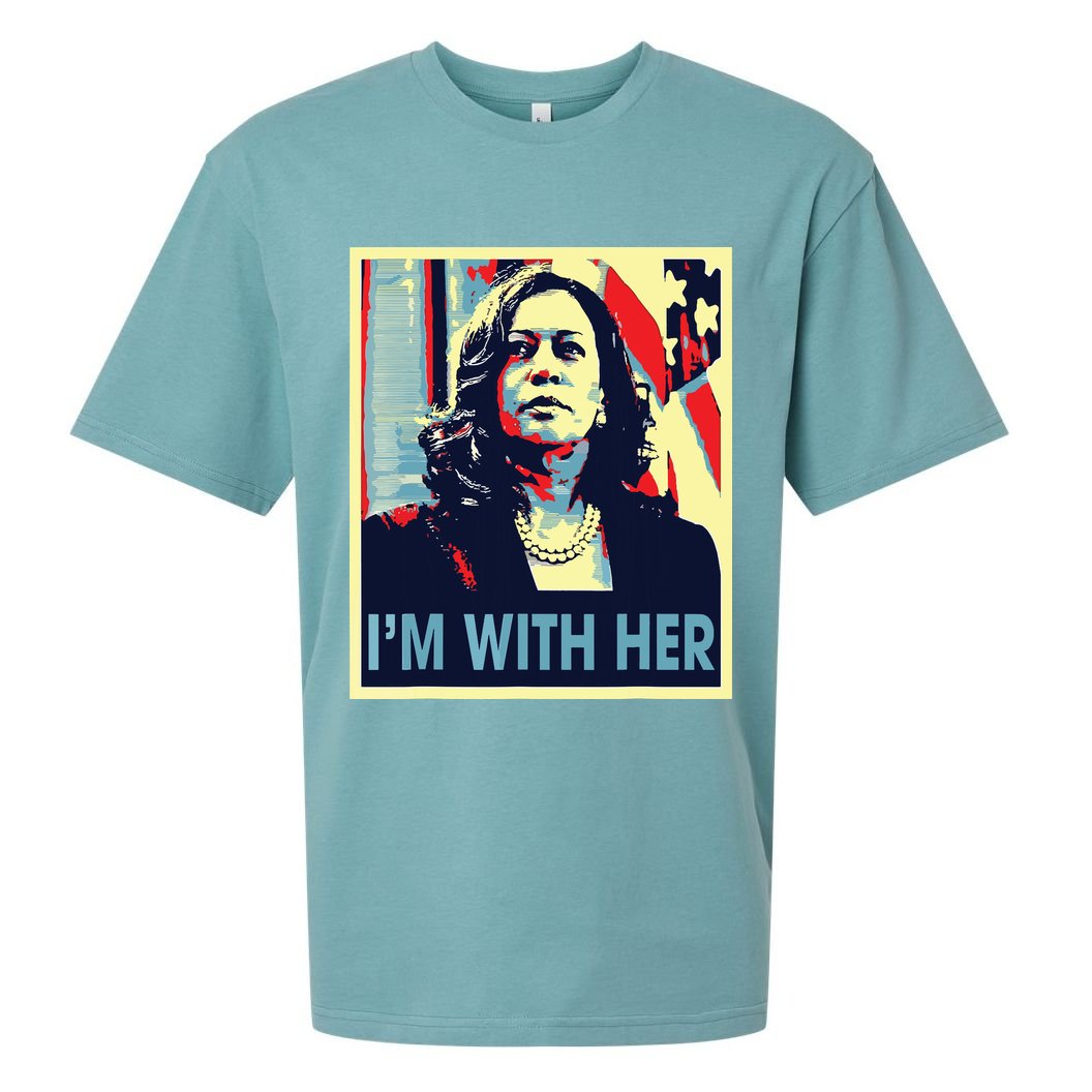 Im With Her Kamala Vote For 2024 President Kamala Harris Sueded Cloud Jersey T-Shirt