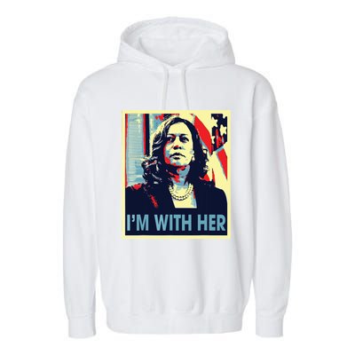 Im With Her Kamala Vote For 2024 President Kamala Harris Garment-Dyed Fleece Hoodie