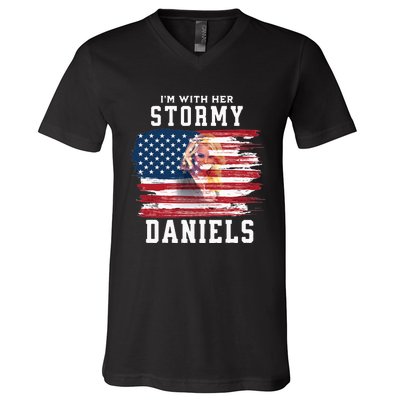 i'm with her Stormy Daniels Essential V-Neck T-Shirt