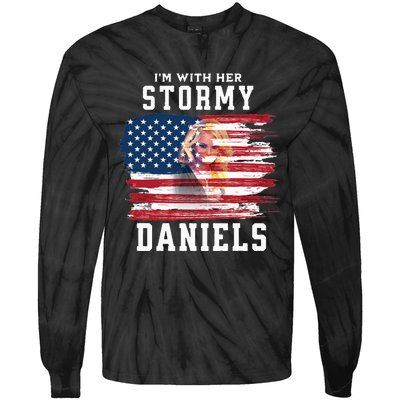 i'm with her Stormy Daniels Essential Tie-Dye Long Sleeve Shirt