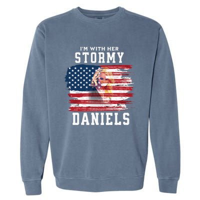 i'm with her Stormy Daniels Essential Garment-Dyed Sweatshirt