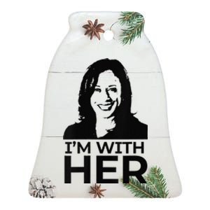 IM With Her Kamala Vote For 2024 President Kamalaharris Ceramic Bell Ornament