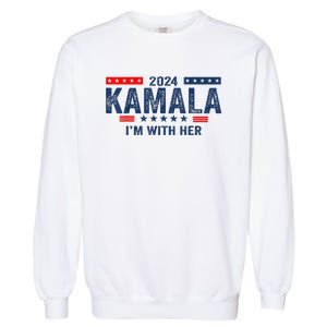 IM With Her Kamala Vote For 2024 President Kamalaharris Garment-Dyed Sweatshirt