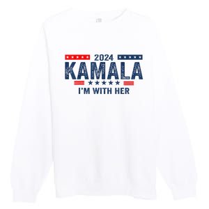 IM With Her Kamala Vote For 2024 President Kamalaharris Premium Crewneck Sweatshirt