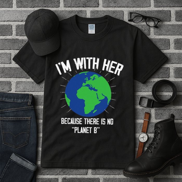 I'm With Her Because, There Is No Planet B Earth Day Mother Tall T-Shirt