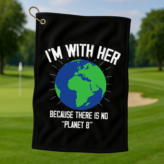I'm With Her Because, There Is No Planet B Earth Day Mother Golf Towel