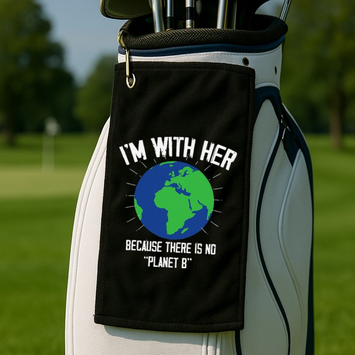 I'm With Her Because, There Is No Planet B Earth Day Mother Golf Towel