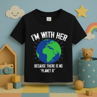 I'm With Her Because, There Is No Planet B Earth Day Mother Toddler T-Shirt