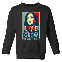 IM With Her Kamala Vote For 2024 President Kamala Harris Toddler Sweatshirt