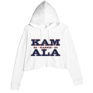 Im With Her Kamala Harris 2024 Crop Fleece Hoodie