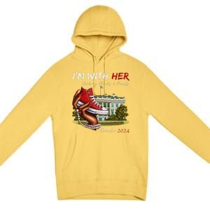 IM With Her Chucks & Pearls Kamala 2024 Gift Premium Pullover Hoodie