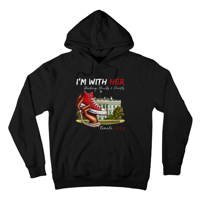 IM With Her Chucks & Pearls Kamala 2024 Gift Hoodie