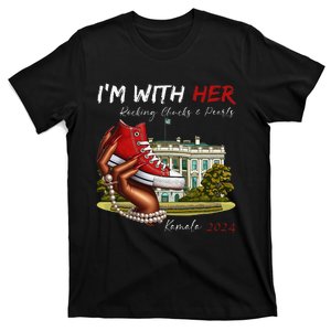 IM With Her Chucks & Pearls Kamala 2024 Gift T-Shirt