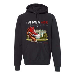 IM With Her Chucks & Pearls Kamala 2024 Gift Premium Hoodie