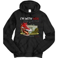 IM With Her Chucks & Pearls Kamala 2024 Gift Tie Dye Hoodie