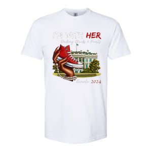 IM With Her Chucks & Pearls Kamala 2024 Gift Softstyle CVC T-Shirt