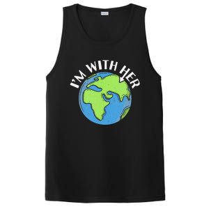 I'm With Her Earth Day Environmental For Green Earth Lover PosiCharge Competitor Tank