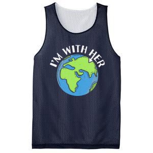 I'm With Her Earth Day Environmental For Green Earth Lover Mesh Reversible Basketball Jersey Tank