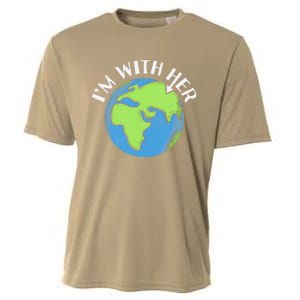 I'm With Her Earth Day Environmental For Green Earth Lover Cooling Performance Crew T-Shirt