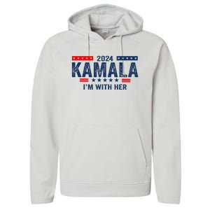 IM With Her Kamala Vote For 2024 President Kamala Harris Performance Fleece Hoodie