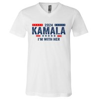 IM With Her Kamala Vote For 2024 President Kamala Harris V-Neck T-Shirt