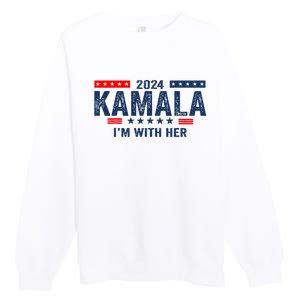 IM With Her Kamala Vote For 2024 President Kamala Harris Premium Crewneck Sweatshirt