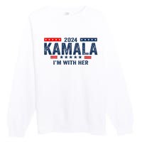 IM With Her Kamala Vote For 2024 President Kamala Harris Premium Crewneck Sweatshirt