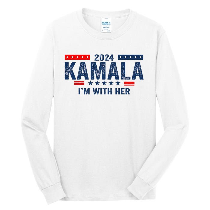 IM With Her Kamala Vote For 2024 President Kamala Harris Tall Long Sleeve T-Shirt