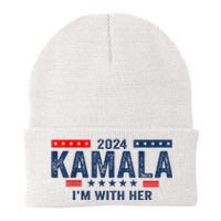 Im With Her Kamala Vote For 2024 President Kamalaharris Knit Cap Winter Beanie