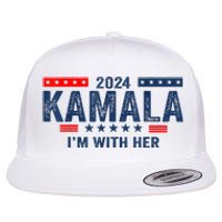 Im With Her Kamala Vote For 2024 President Kamalaharris Flat Bill Trucker Hat