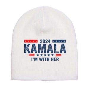 Im With Her Kamala Vote For 2024 President Kamalaharris Short Acrylic Beanie