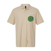 Im With Her Peace Symbol Sign Flowers Cool Earth Day Hippie Softstyle Adult Sport Polo