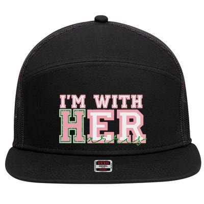 IM With Her President Kamala Election 7 Panel Mesh Trucker Snapback Hat