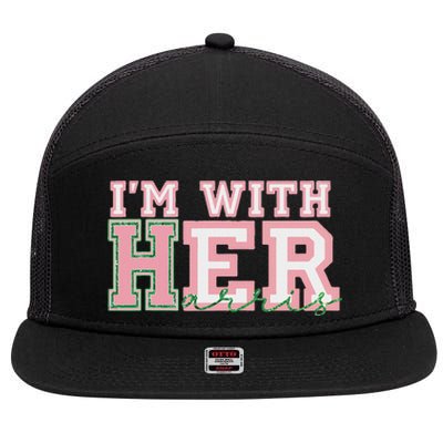 IM With Her President Kamala Election 7 Panel Mesh Trucker Snapback Hat