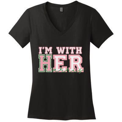 IM With Her President Kamala Election Women's V-Neck T-Shirt