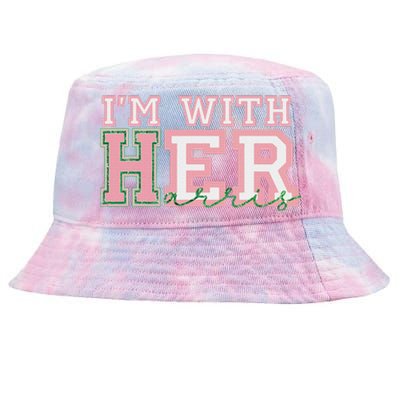 IM With Her President Kamala Election Tie-Dyed Bucket Hat