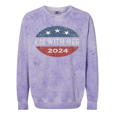 IM With Her Kamala Vote For 2024 President Kamala Harris Colorblast Crewneck Sweatshirt