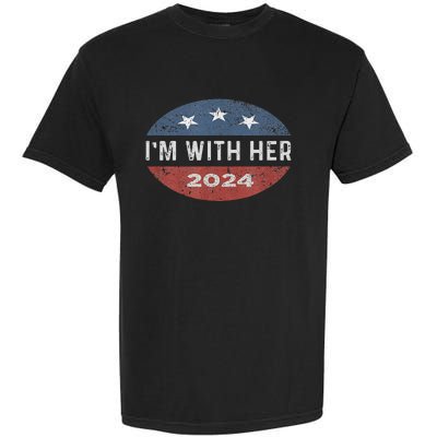 IM With Her Kamala Vote For 2024 President Kamala Harris Garment-Dyed Heavyweight T-Shirt