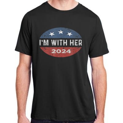 IM With Her Kamala Vote For 2024 President Kamala Harris Adult ChromaSoft Performance T-Shirt