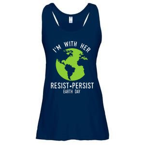 I'm With Her Resist Persist Earth Day Ladies Essential Flowy Tank