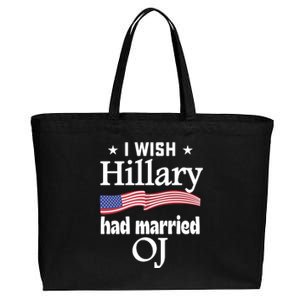 I Wish Hillary Had Married Oj Cotton Canvas Jumbo Tote