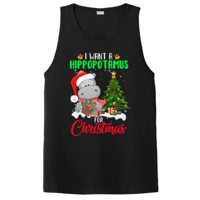 I Wants Hippopotamus For Christmas Xmas Hippos For Zoologist Meaningful Gift PosiCharge Competitor Tank