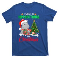 I Wants Hippopotamus For Christmas Xmas Hippos For Zoologist Meaningful Gift T-Shirt