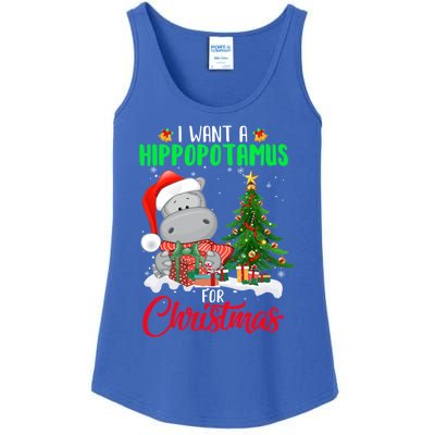 I Wants Hippopotamus For Christmas Xmas Hippos For Zoologist Meaningful Gift Ladies Essential Tank