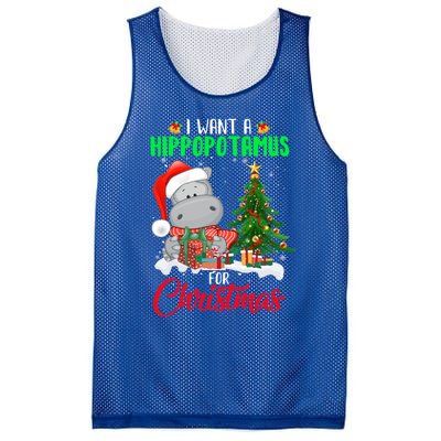 I Wants Hippopotamus For Christmas Xmas Hippos For Zoologist Meaningful Gift Mesh Reversible Basketball Jersey Tank