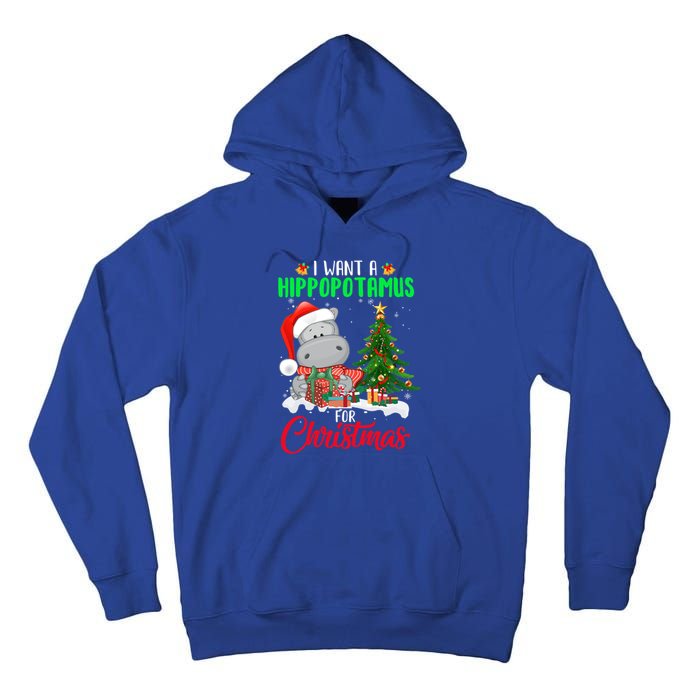 I Wants Hippopotamus For Christmas Xmas Hippos For Zoologist Meaningful Gift Tall Hoodie