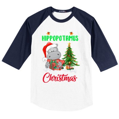 I Wants Hippopotamus For Christmas Xmas Hippos For Zoologist Meaningful Gift Baseball Sleeve Shirt